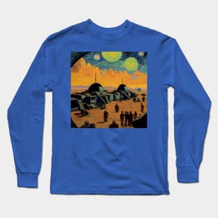 Starry Night in Mos Eisley Tatooine Long Sleeve T-Shirt